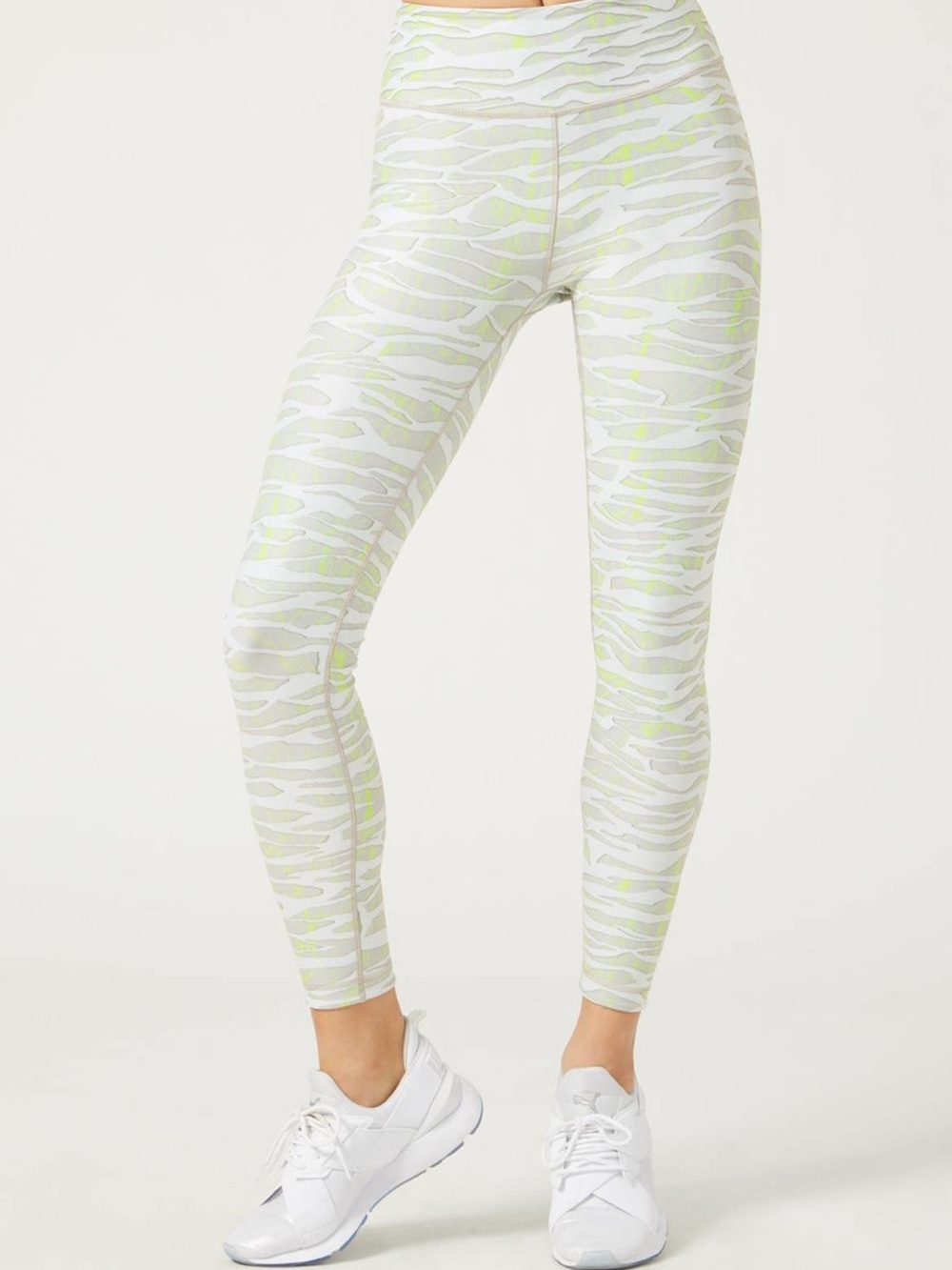 NWT Wear It To Heart reversible green and gray zebra leggings